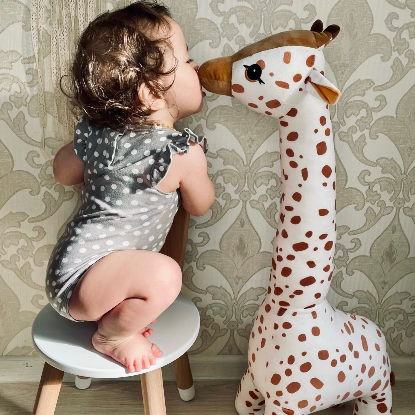 Plush Standing Giraffe Stuffed Animal Toy Doll