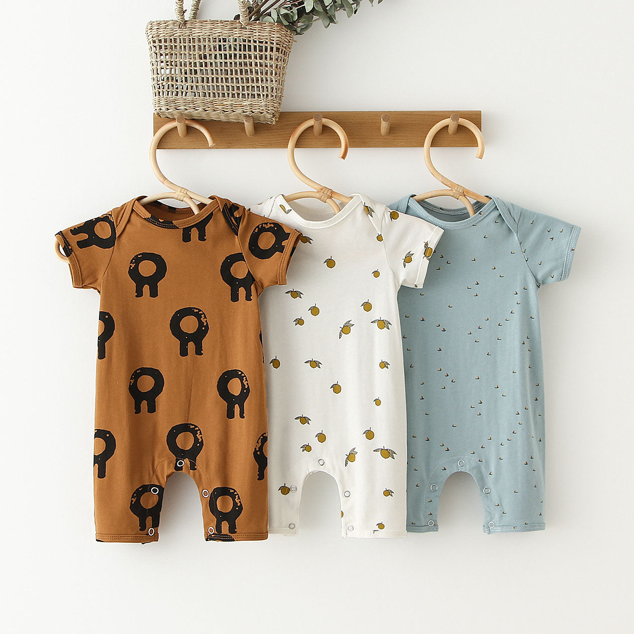 Baby Summer Navy Moon Cotton Romper Jumpsuit 0-24M