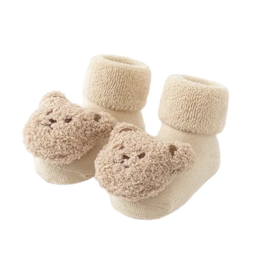 0-3T Baby Toddler Bear Fuzzy Socks Anti Slip