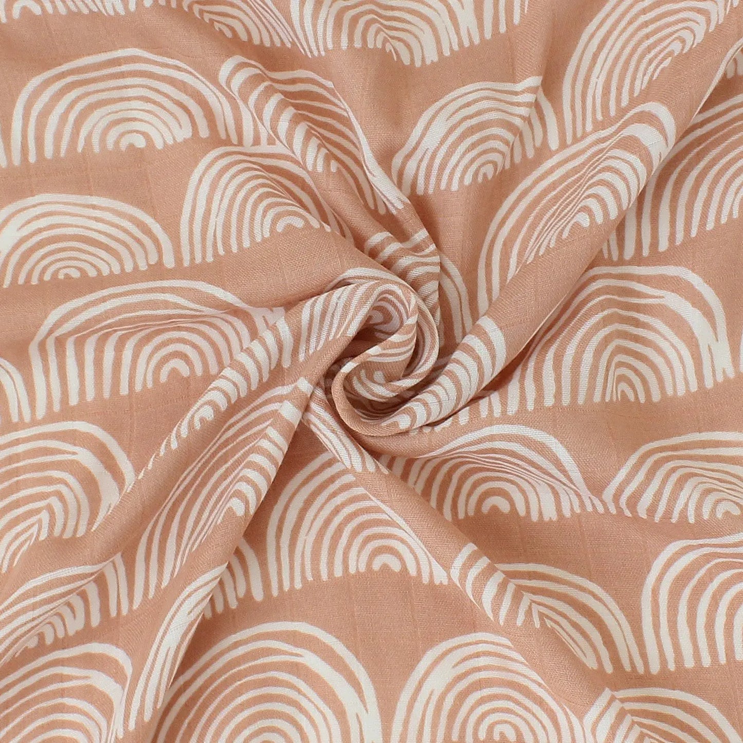 Muslin Cotton Swaddle Tan Checkered Print Blanket