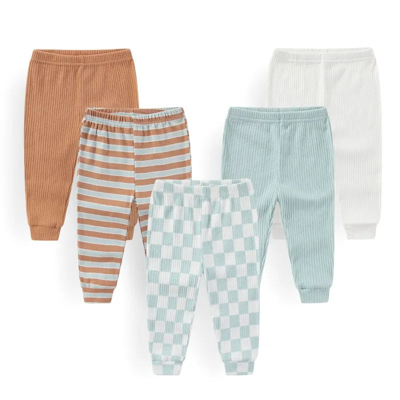 5Pc Pants Cotton Set Baby Boys  0-12M