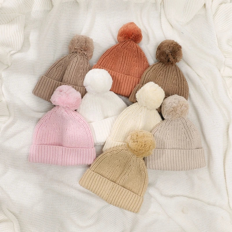 3Pc Newborn Knitted Soft Romper Set with Matching Hat and Socks