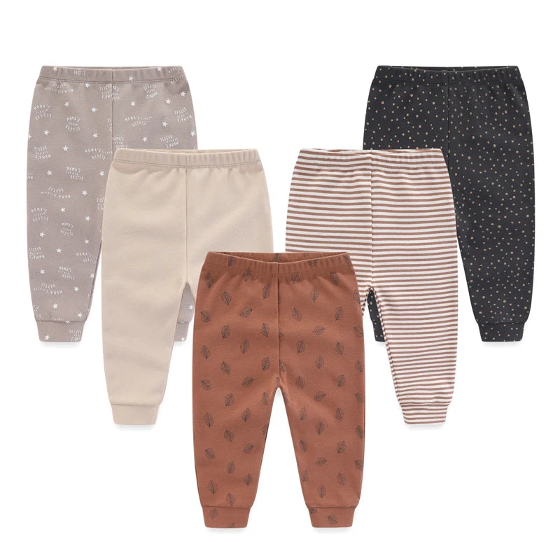 5Pc Pants Cotton Set Baby Boys  0-12M