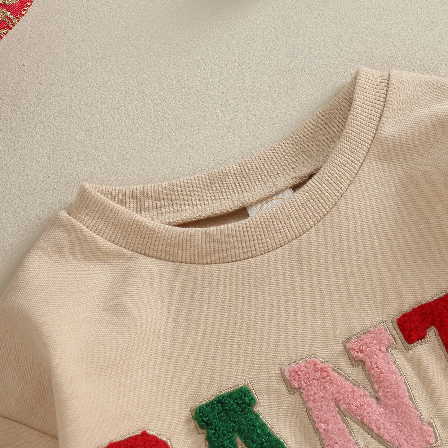 Unisex Santa Baby Christmas Fuzzy Long Sleeve Romper