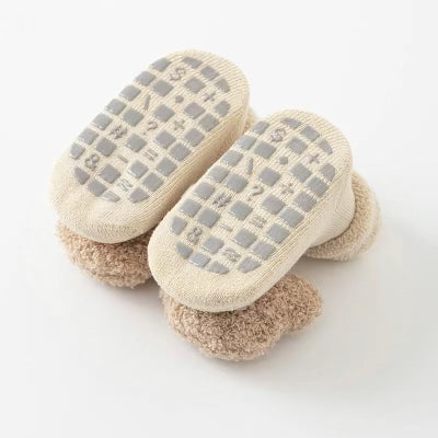0-3T Baby Toddler Bear Fuzzy Socks Anti Slip