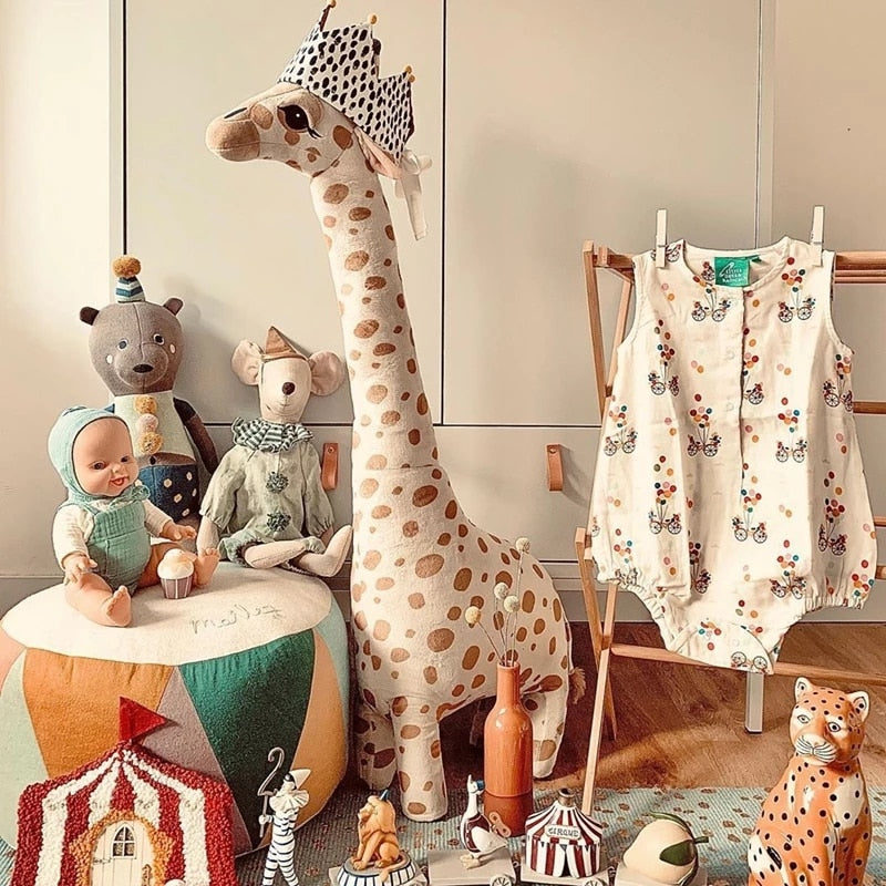 Plush Standing Giraffe Stuffed Animal Toy Doll