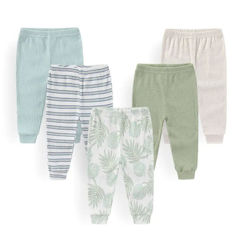 5Pc Pants Cotton Set Baby Boys  0-12M