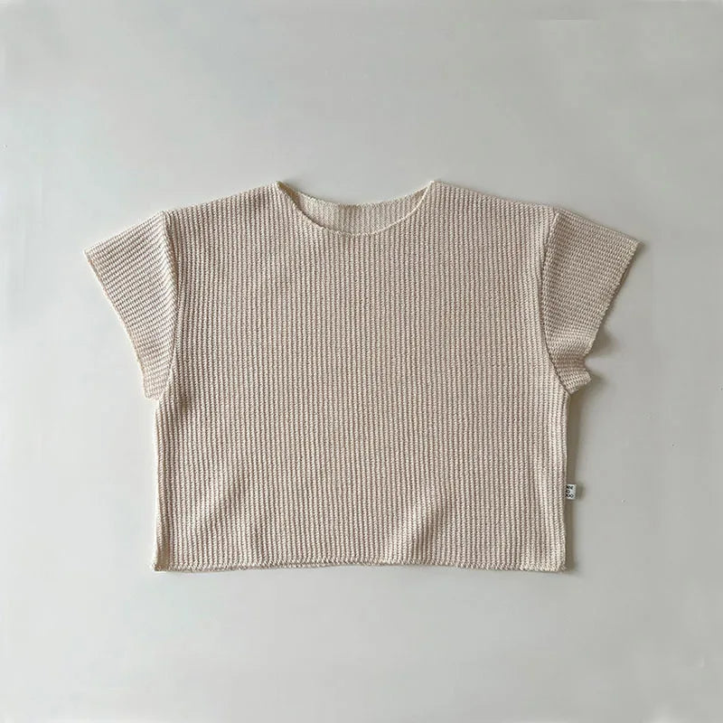 Unisex Toddler Kids Chocolate Waffle T-shirt and Shorts Soft Casual Set
