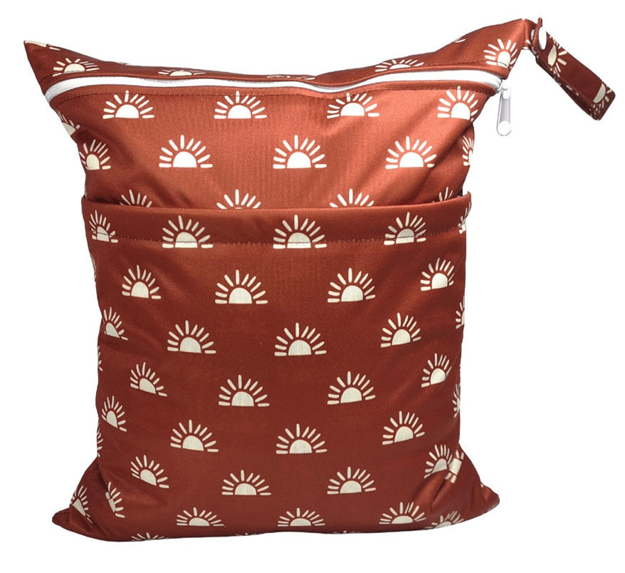 Two Zippered Waterproof Wet Dry Bag Neutral Print