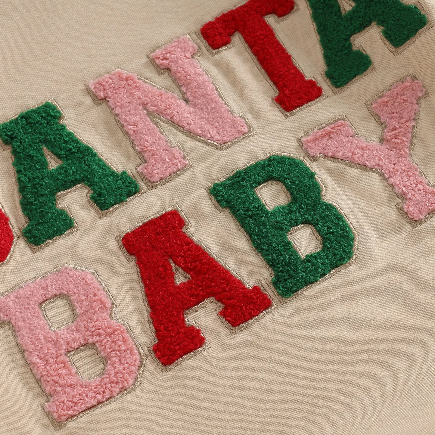 Unisex Santa Baby Christmas Fuzzy Long Sleeve Romper