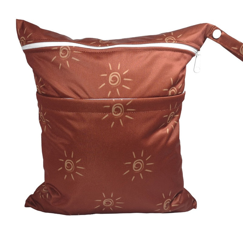 Two Zippered Waterproof Wet Dry Bag Neutral Print