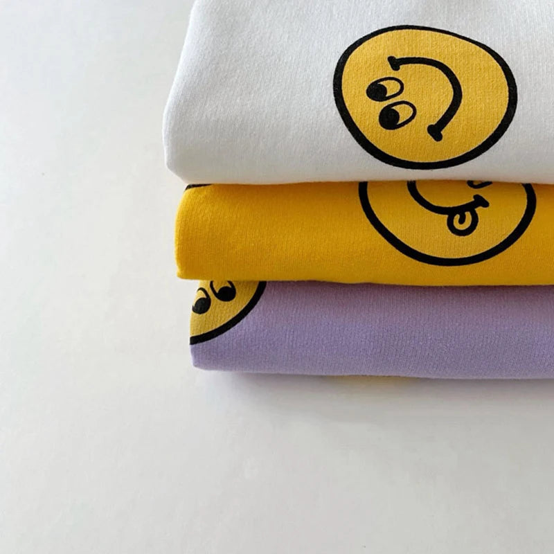 2 Pc Set: Baby Toddler Yellow Summer T-Shirt and Shorts Smile Set