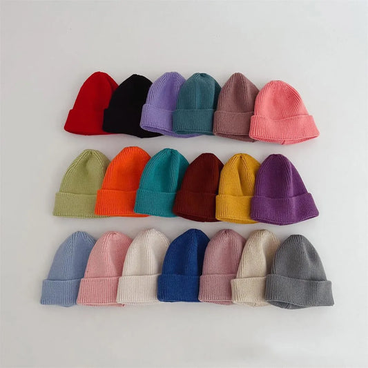 Toddler Kids Unisex Soft Knitted Hat Fall Winter