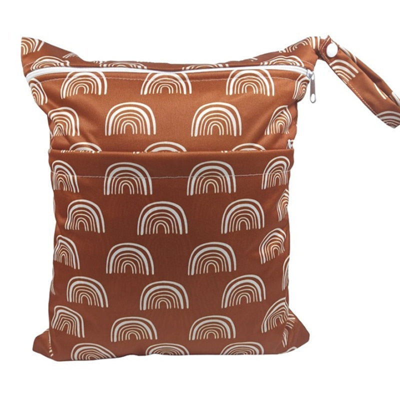 Two Zippered Waterproof Wet Dry Bag Neutral Print
