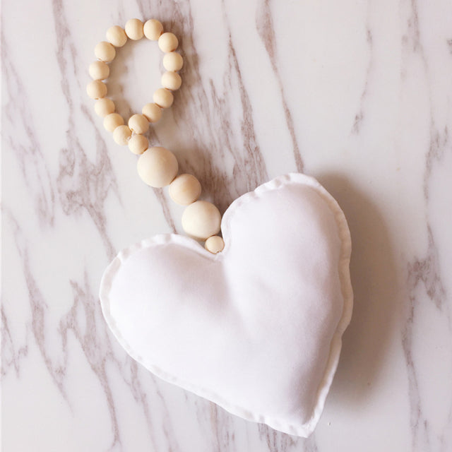 Boho Nordic Hanging Heart Wall Decoration for Nursery Kids Room Home Decor