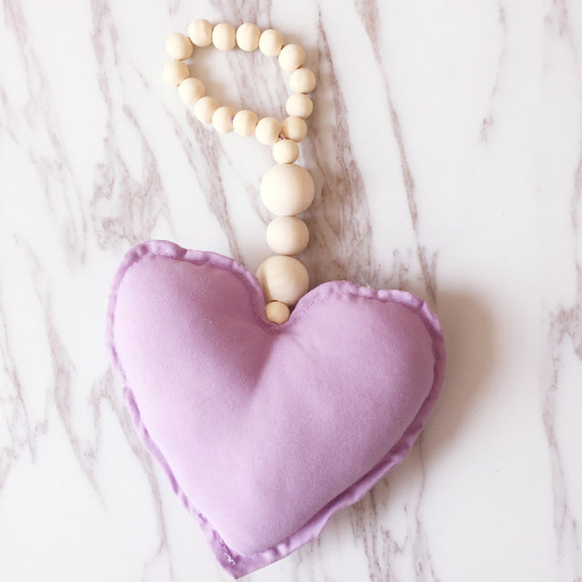 Boho Nordic Hanging Heart Wall Decoration for Nursery Kids Room Home Decor