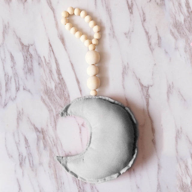 Boho Nordic Hanging Moon Wall Decoration for Nursery Kids Room Home Decor