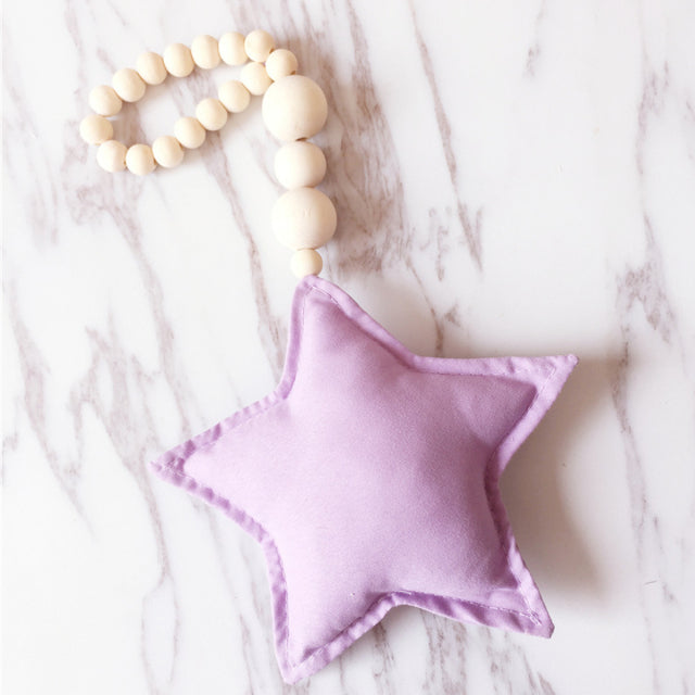 Boho Nordic Hanging Star Wall Decoration for Nursery Kids Room Home Decor