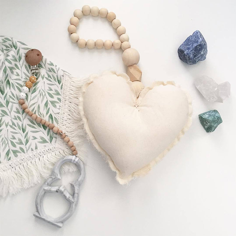 Boho Nordic Hanging Heart Wall Decoration for Nursery Kids Room Home Decor