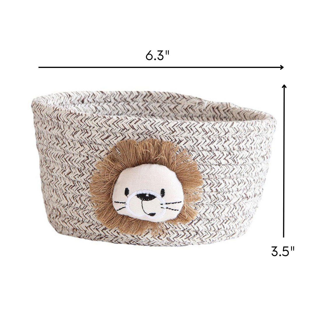 Kids Animal Hand Woven Small Storage Basket