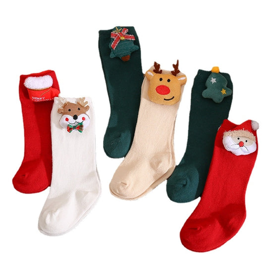 0-5T Baby Toddler Kids Holiday Christmas Themed Cotton Socks