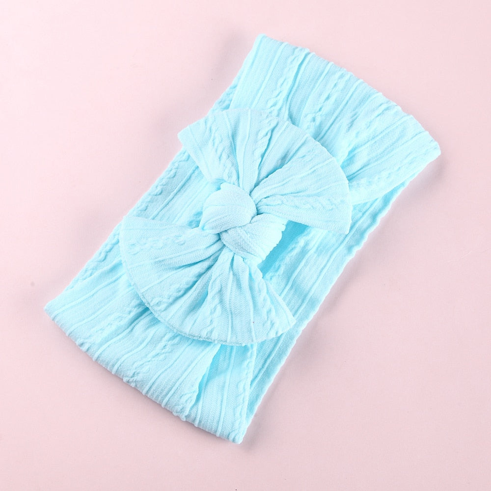 1 Pc: Solid Color Baby Girls Headband with Bow Hair Accessories