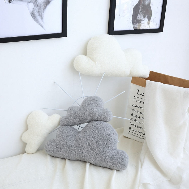 Cloud Sherpa Throw Pillow Cushion Plush Toy Nursery Decoration Gift