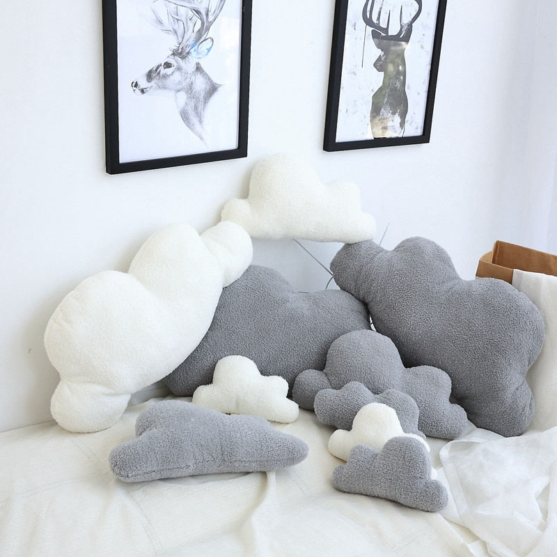 Cloud Sherpa Throw Pillow Cushion Plush Toy Nursery Decoration Gift