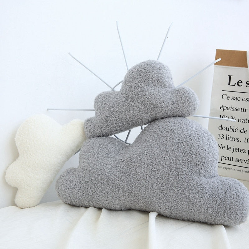 Cloud Sherpa Throw Pillow Cushion Plush Toy Nursery Decoration Gift