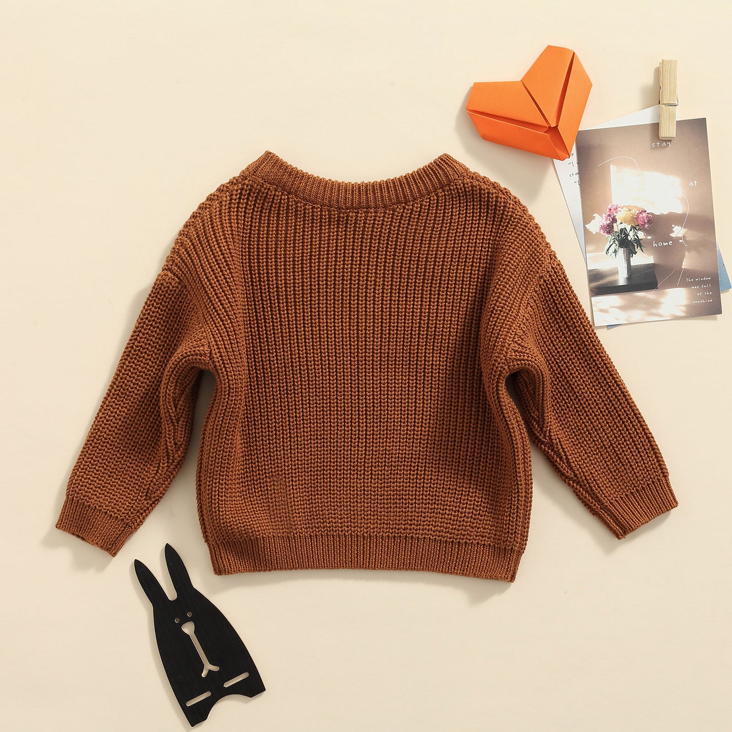 Infant Toddler Multicolor Warm Knit Long Sleeve Sweater Pullover