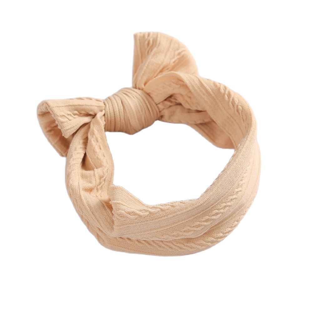 1 Pc: Solid Color Baby Girls Headband with Bow Hair Accessories