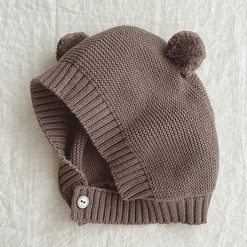 0-24M Baby Toddler Unisex Knitted Teddy Hat