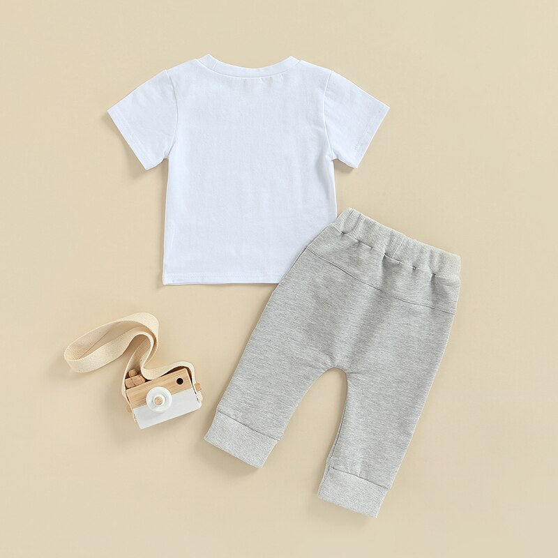 2 Pc Set: Infant Toddler Boys Lover Boy T-Shirt and Pants Set