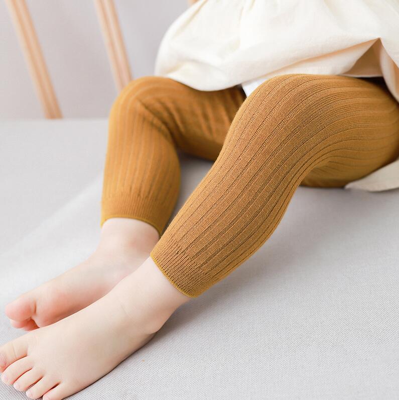 0-6Y Baby Girl Toddler Kids Solid Color Cotton Leggings Tights Stockings