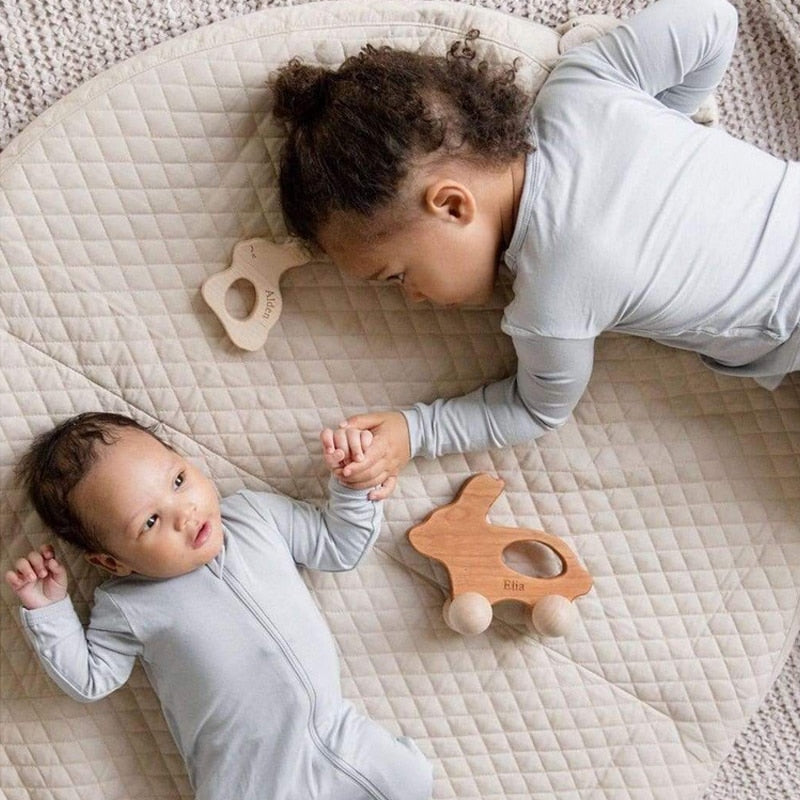 12M-6T Toddler Kids Gray Two Piece Bamboo Pajamas Set