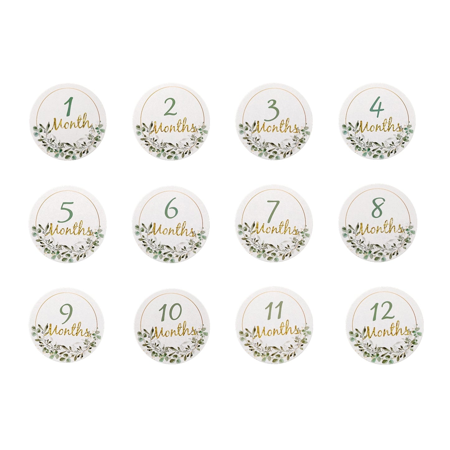 Baby Newborn Leaf Milestone Monthly Number Cards Photography Prop Gift