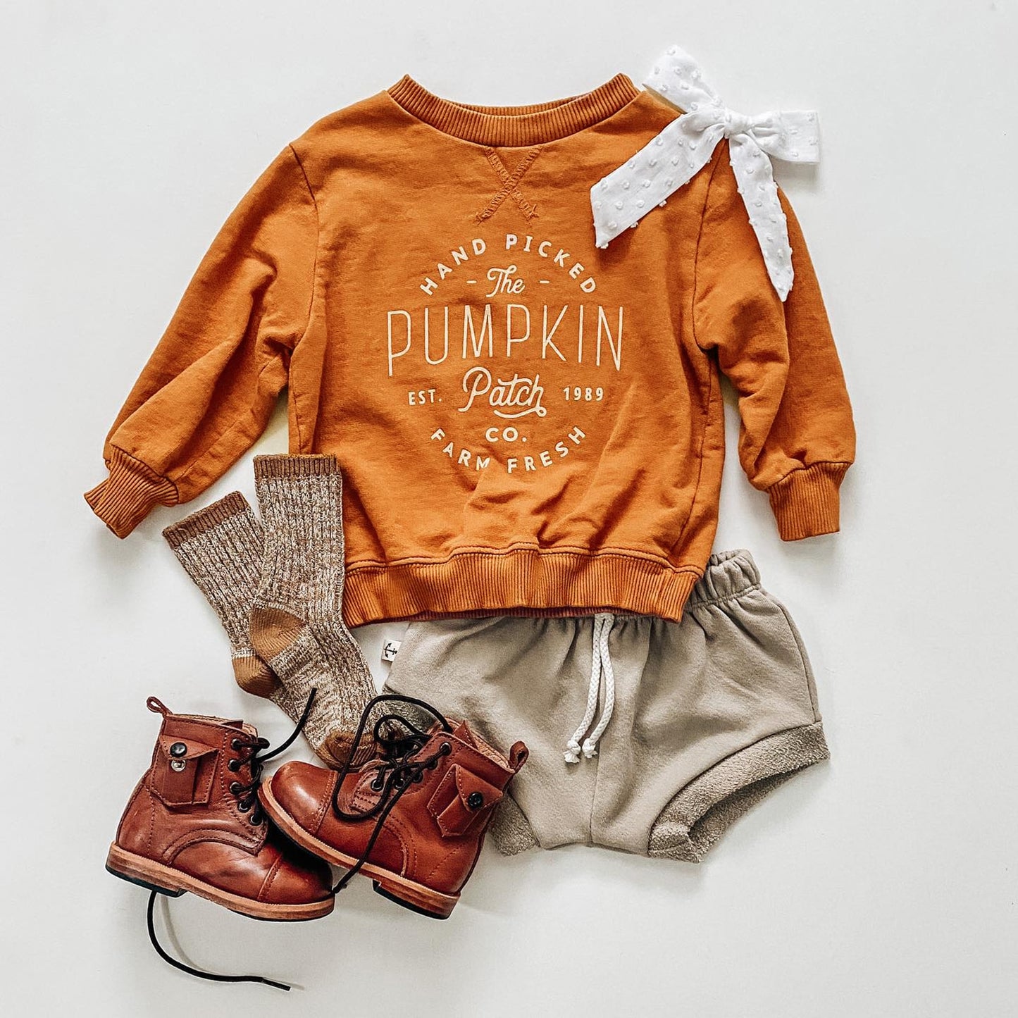 1 Pc: Unisex Infant Toddler Halloween Fall Orange Pumpkin Sweatshirt