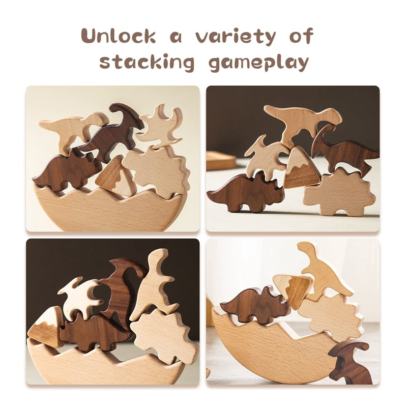 Dinosaurs Wooden Balance Blocks