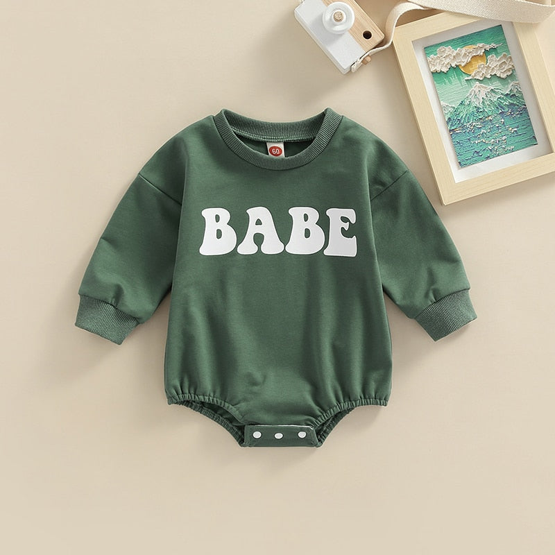 Infant Toddler Babe Long Sleeve Pullover Bodysuit