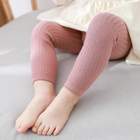 0-6Y Baby Girl Toddler Kids Solid Color Cotton Leggings Tights Stockings