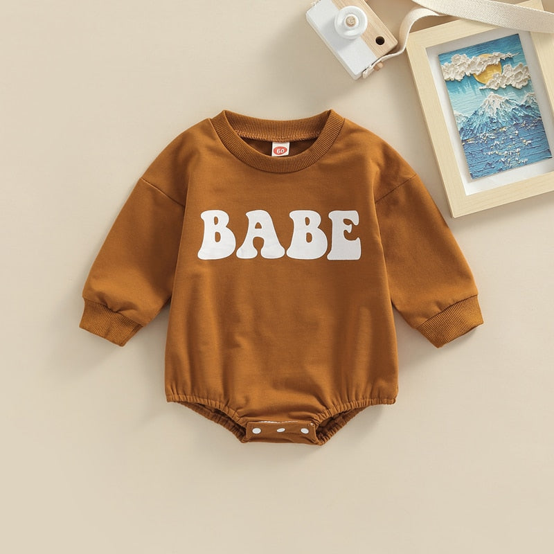 Infant Toddler Babe Long Sleeve Pullover Bodysuit