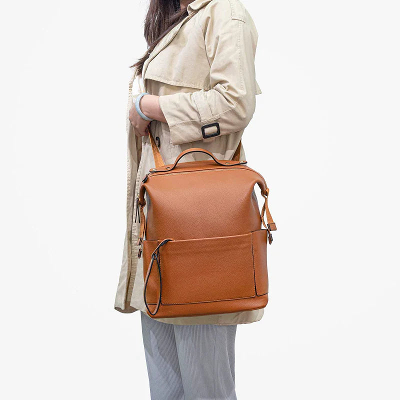Baby Vegan Leather Diaper Bag Travel Backpack with Changing Pad & Accessories