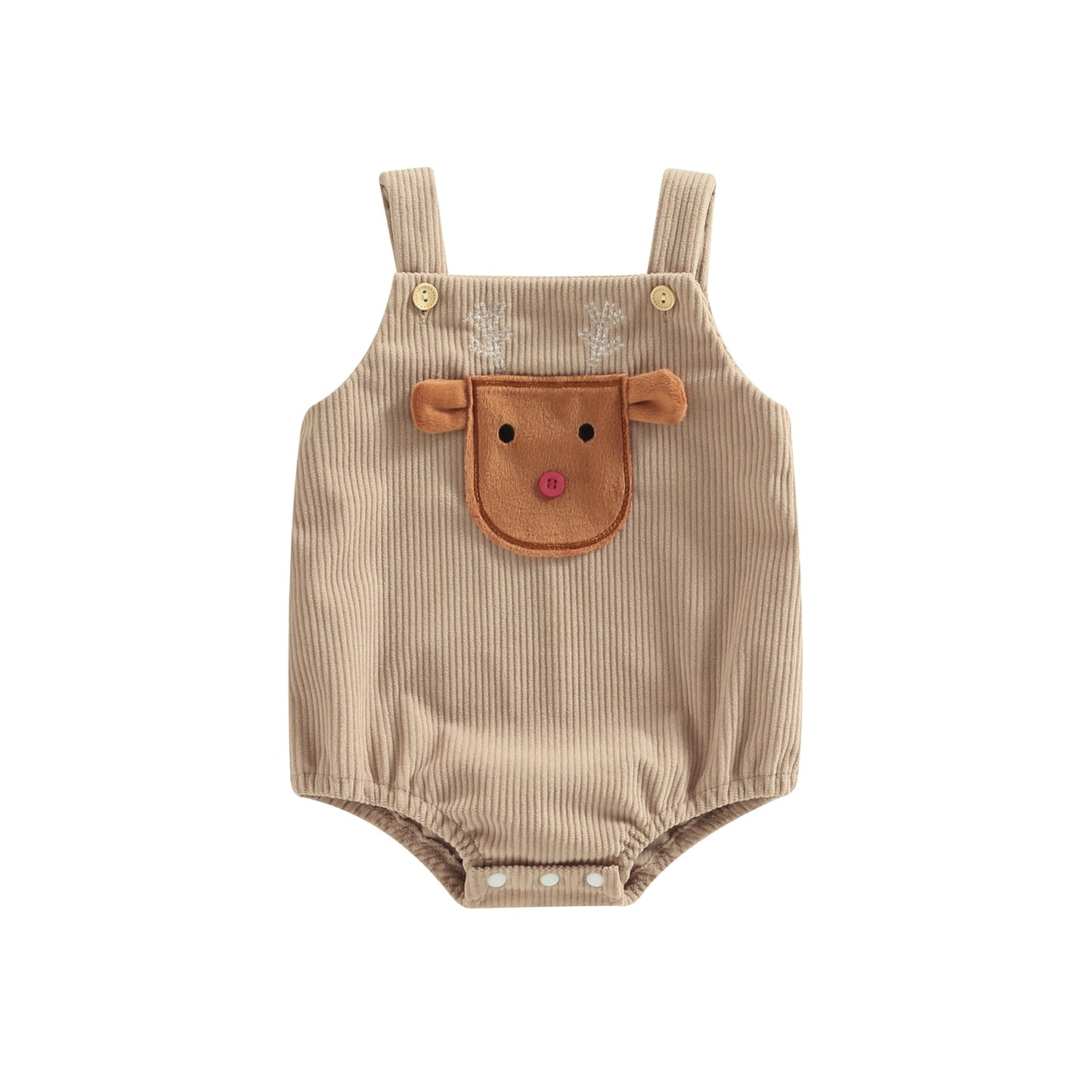 0-18M Baby Infant Toddler Holiday Christmas Corduroy Romper Deer Santa Tree