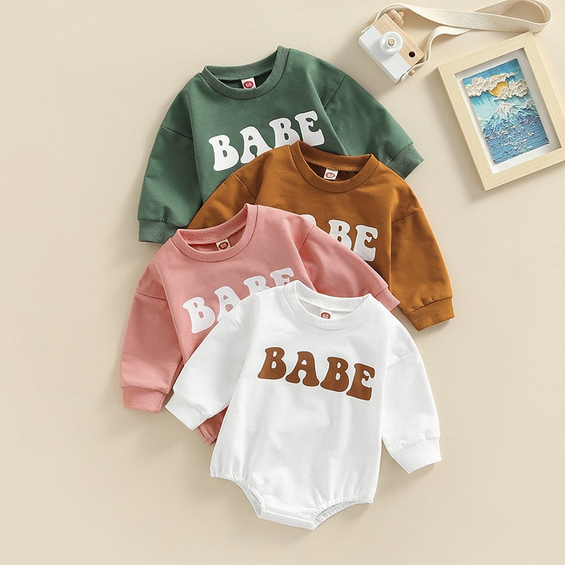 Infant Toddler Babe Long Sleeve Pullover Bodysuit
