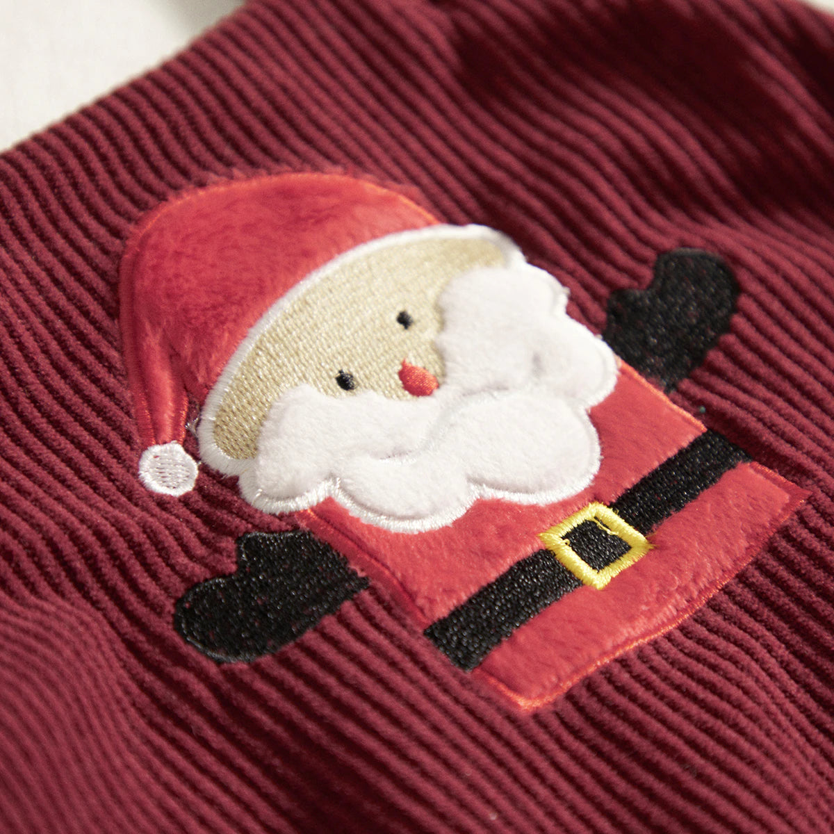 0-18M Baby Infant Toddler Holiday Christmas Corduroy Romper Deer Santa Tree
