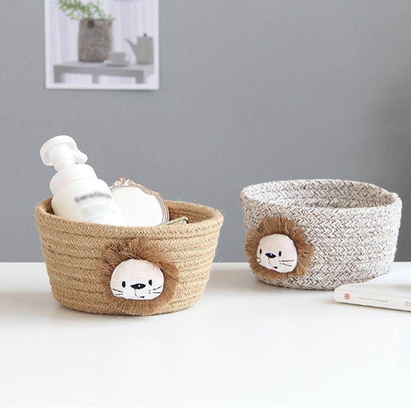 Kids Animal Hand Woven Small Storage Basket