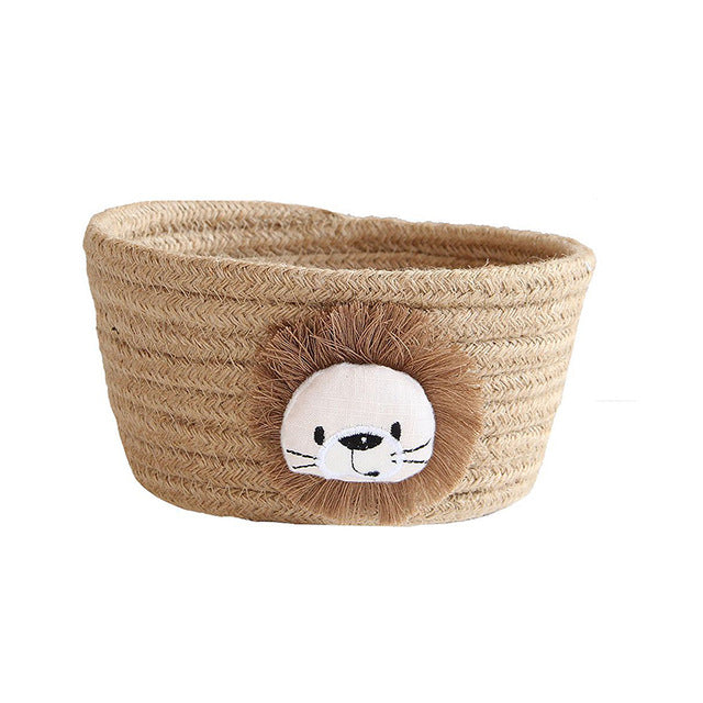 Kids Animal Hand Woven Small Storage Basket