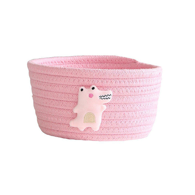 Kids Animal Hand Woven Small Storage Basket