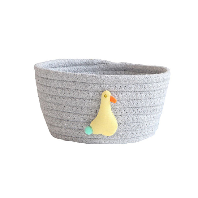 Kids Animal Hand Woven Small Storage Basket