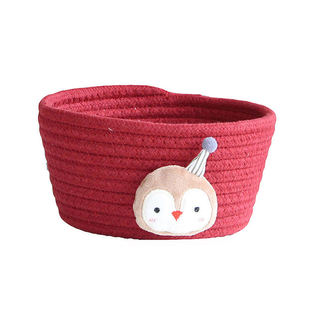 Kids Animal Hand Woven Small Storage Basket
